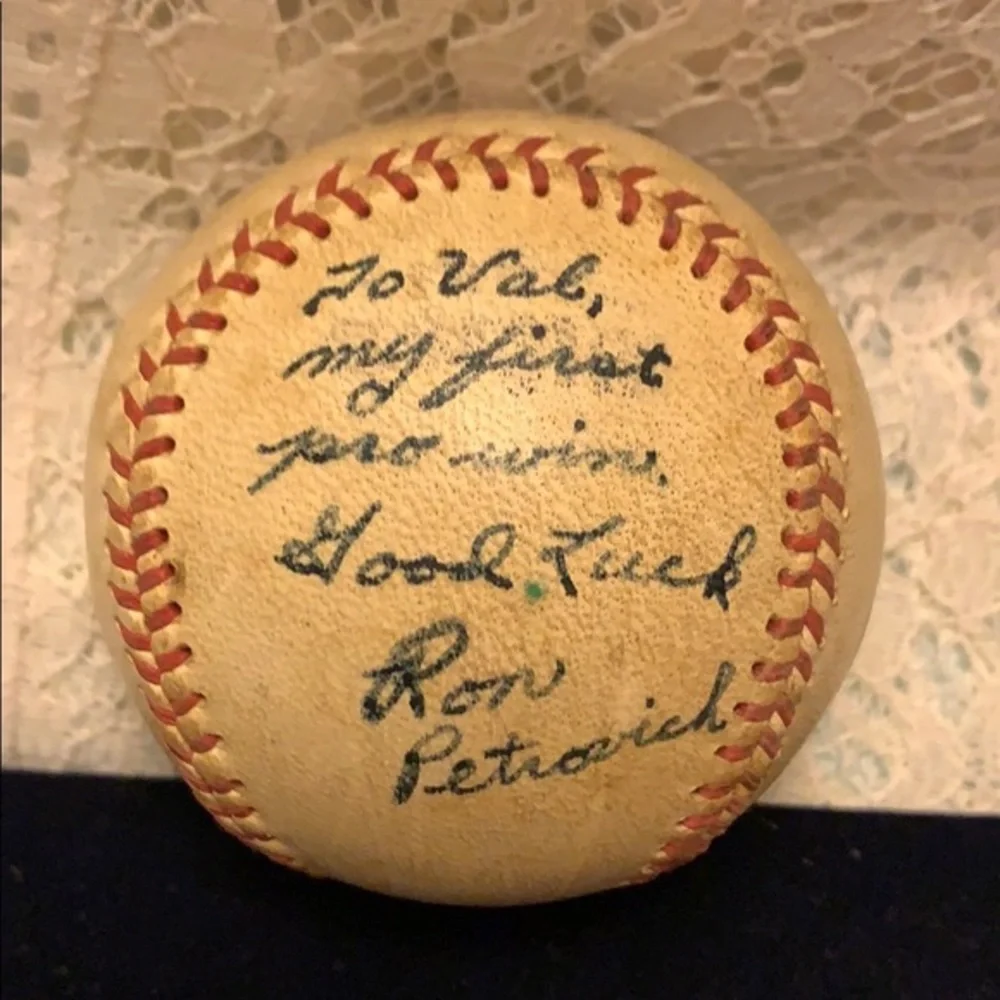 Autographed Baseball - Rookie Ron Petrovich